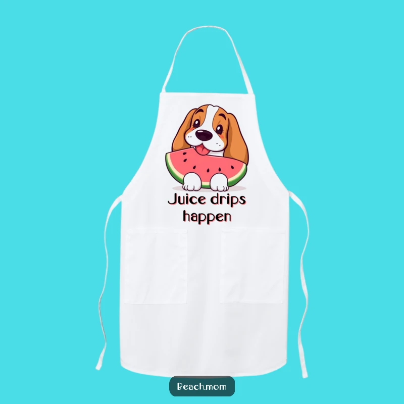 Funny Basset Hound Watermelon Apron - Summer Kitchen Party Gift Chef