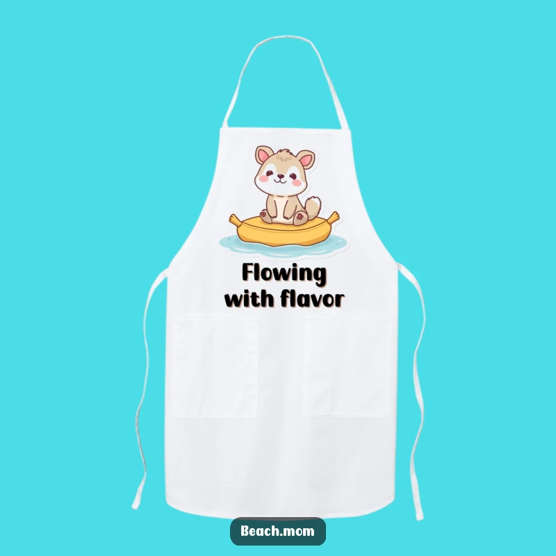 Funny Bobbing Animal Raft Apron - Humorous Funny Gift for Kitchen Fun