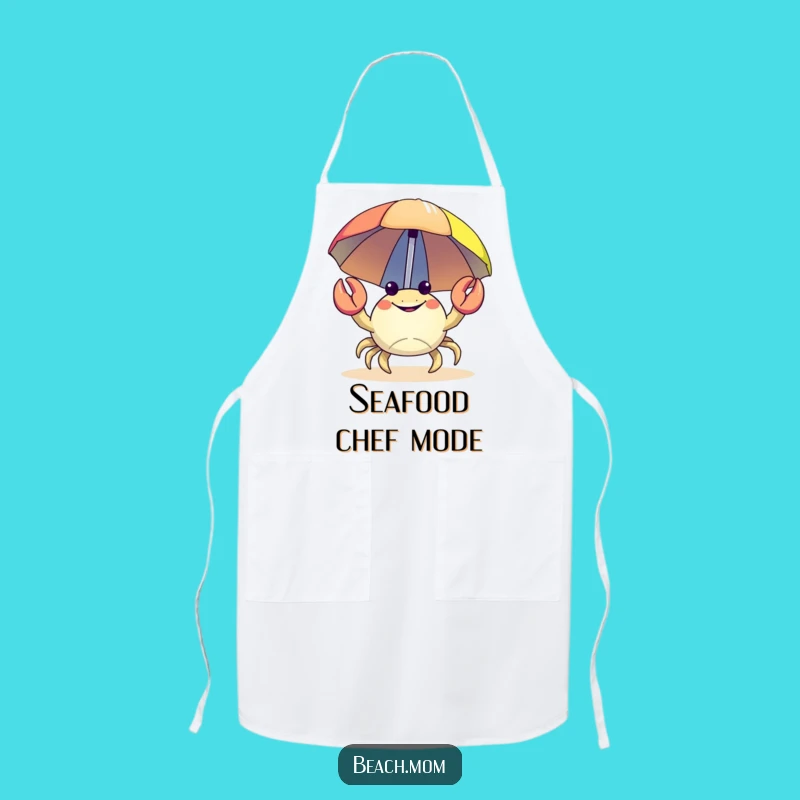 Funny Crab Beach Apron: Cook Under Your Own Shade