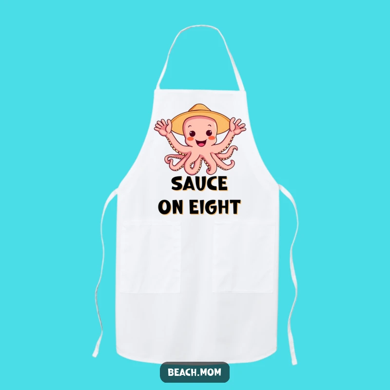 Funny Octopus Sun Hat Apron: Joyful Kitchen Helper with Many Arms