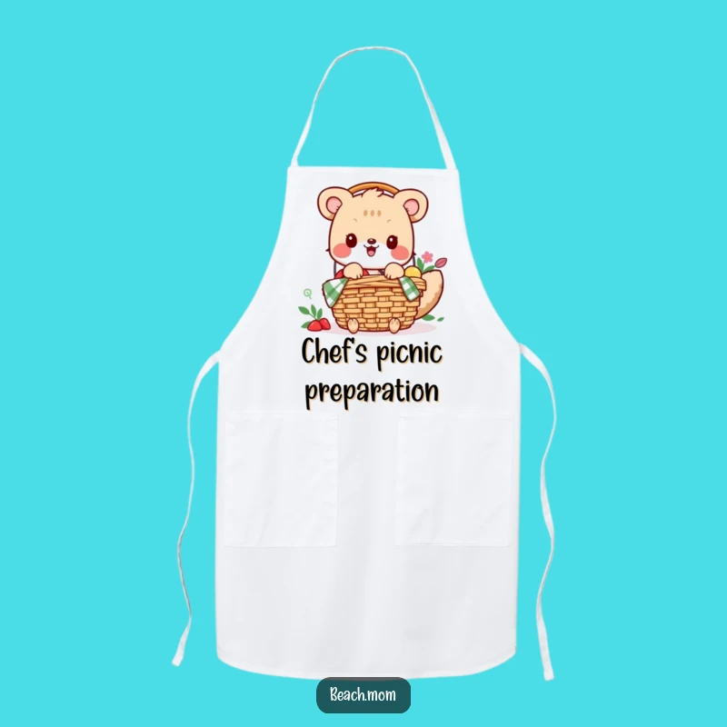 Funny Picnic Packing Apron, Excited Chef Animal, Perfect Gift for Kitchen Fun