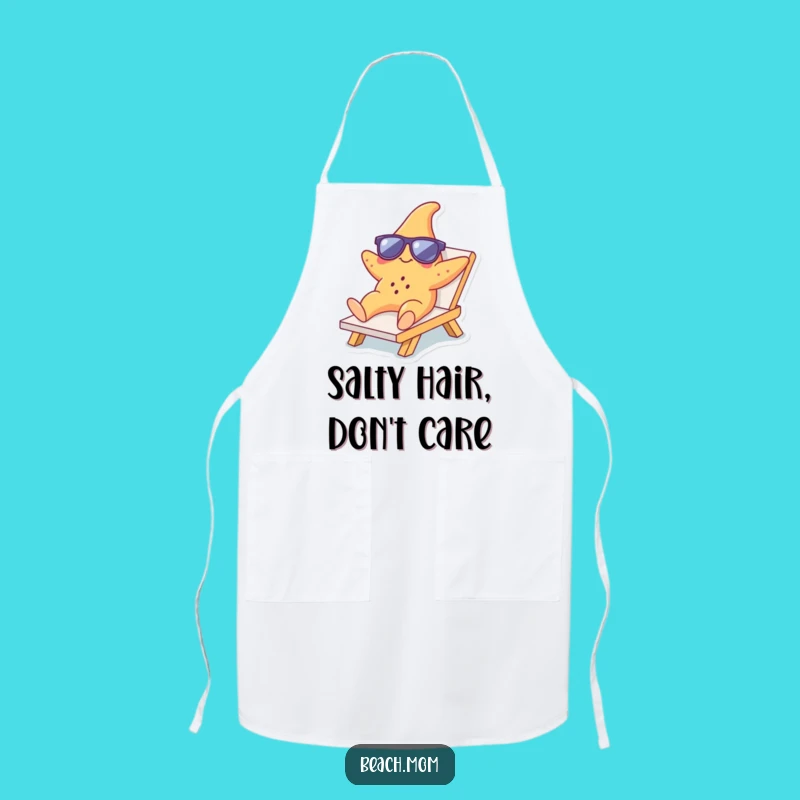 Funny Starfish Lounger Apron: Hilarious Kitchen Wear for Beach Lovers, Perfect Funny Gift
