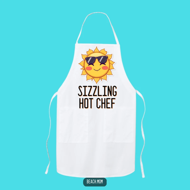 Funny Sun Sunglasses Wink Apron - Hilarious Celestial Chef Gift!