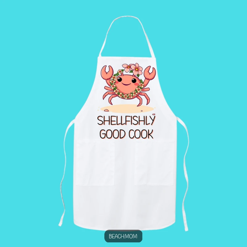 Funny Crab Lei Dance Apron: Cook Up a Tropical Party!