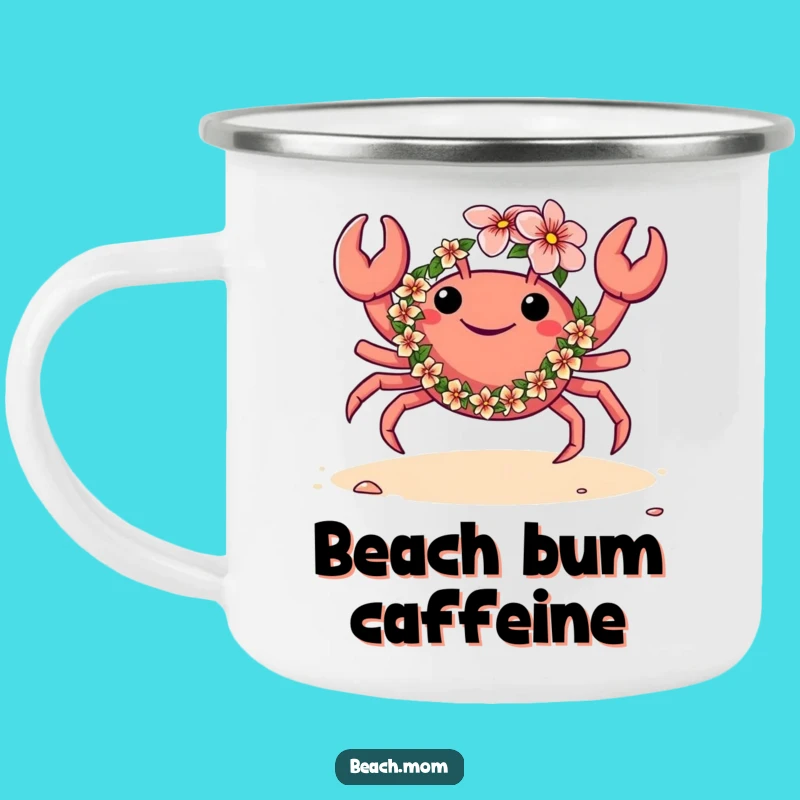 Funny Crab Lei Dance Camping Mug: Tropical Sips for Your Adventures