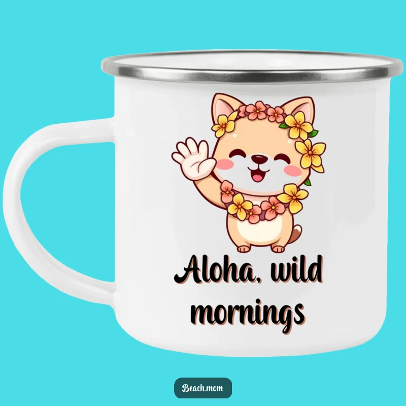 Funny Aloha Animal Lei Camping Mug - Durable Funny Gift for Travelers