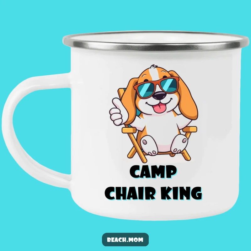 Funny Basset Hound Cool Camp Mug - Beach Dog Drinkware Gift