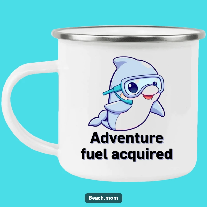 Funny Dolphin Snorkeler Camping Mug: Hilarious Outdoor Drinkware, Perfect Funny Gift