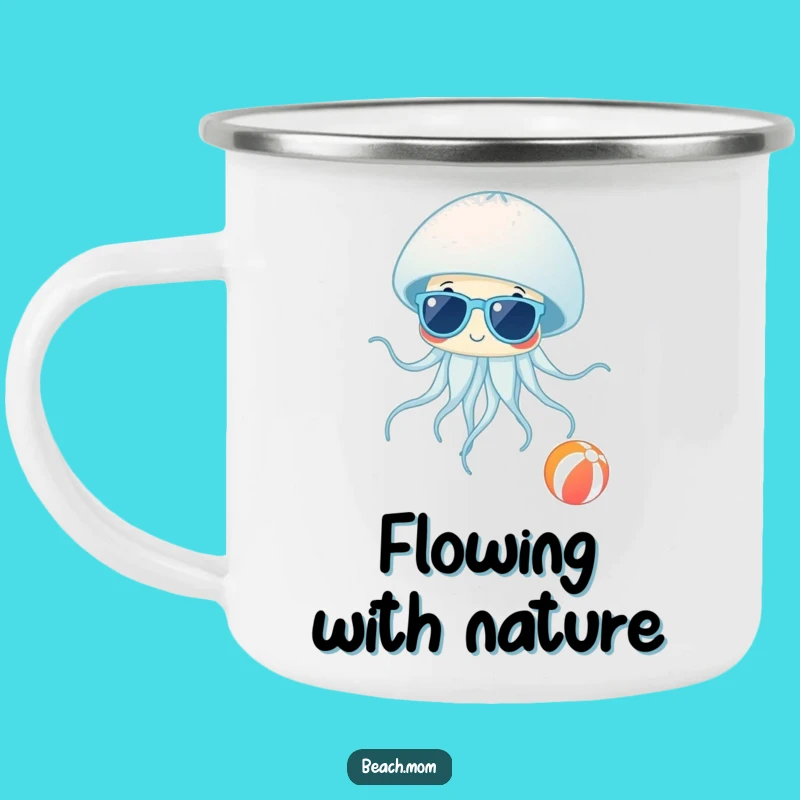 Funny Jellyfish Shades Camping Mug: Hilarious Outdoor Drinkware, Perfect Funny Gift