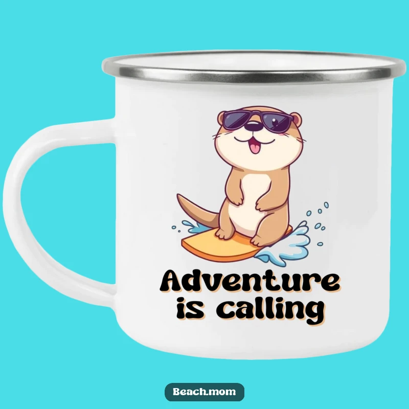 Funny Otter Sunglasses Surf Camping Mug: Adventure Ready, Perfect Gift