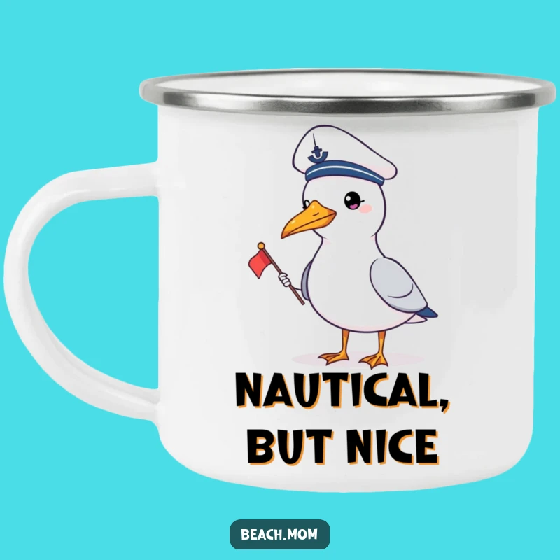 Funny Sailor Gull Camping Mug: Nautical Adventures Start Here!