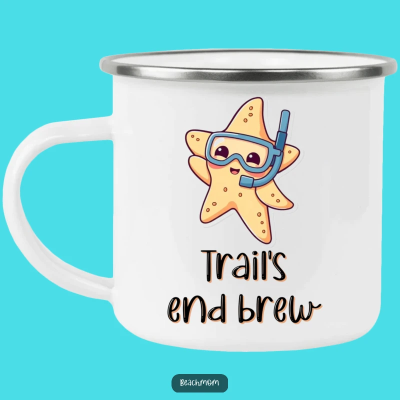 Funny Starfish Snorkel Camping Mug: Adventure Sips by the Sea