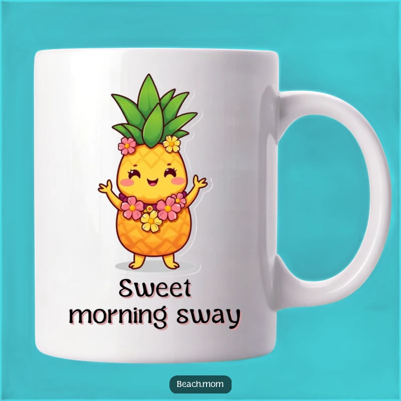 Funny Pineapple Hula Mug: Tropical Fun with a Cute Character Gift