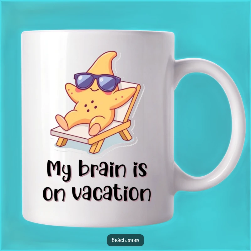 Funny Starfish Lounger Mug: Hilarious Beach Vacation Vibes Gift for Ocean Lovers