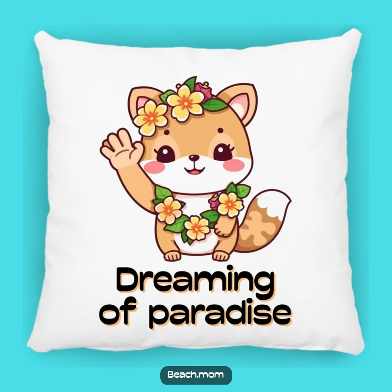 Funny Aloha Lei Pillow, Cozy Greeting Cushion, Perfect Gift for Relaxation