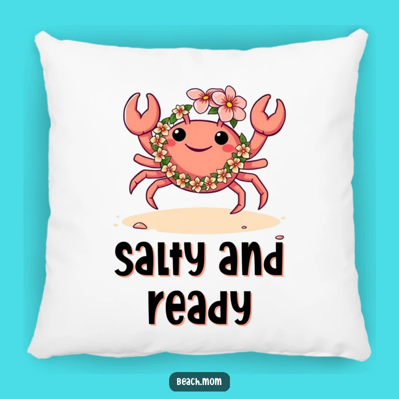 Funny Crab Lei Dance Pillow: Comfy Accent with Tropical Party Vibes