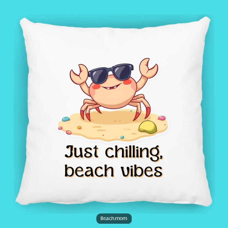 Funny Crab Sunglasses Pillow: Cozy Up with Hilarious Beach Comfort