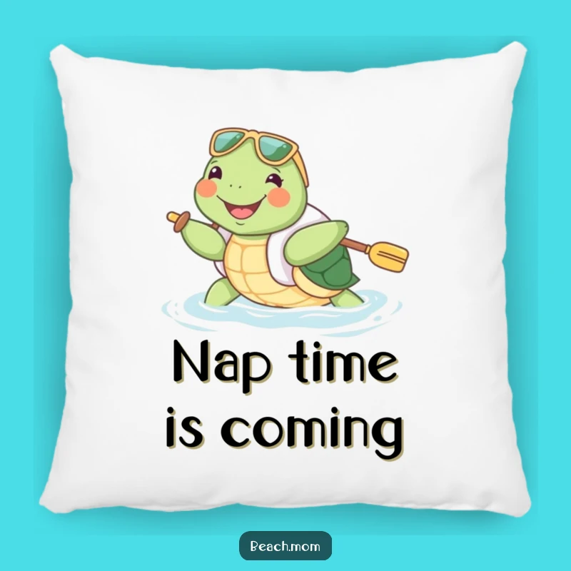 Funny Turtle Floatie Pillow: Comfy Charm with Paddling Enthusiasm