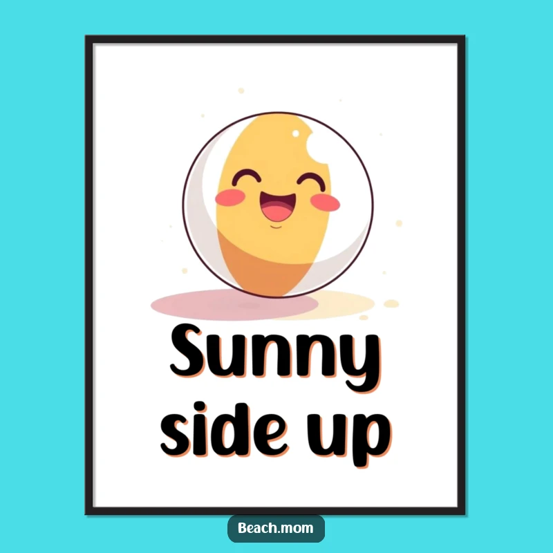 Funny Beach Ball Digital Art: Printable Joy for Instant Summer Vibes