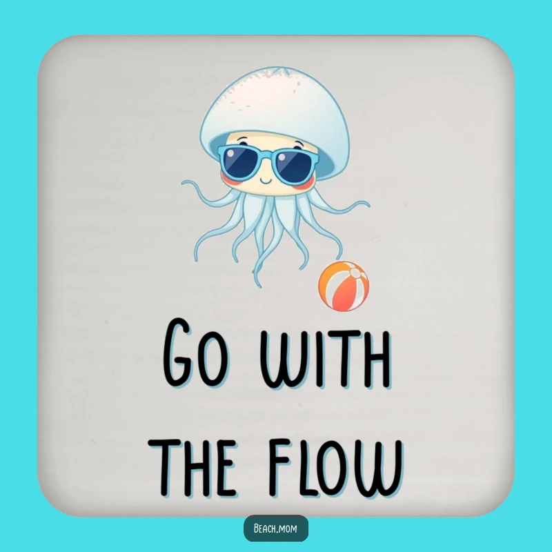 Funny Jellyfish Shades Coaster Set: Hilarious Beach Protection, Perfect Funny Gift