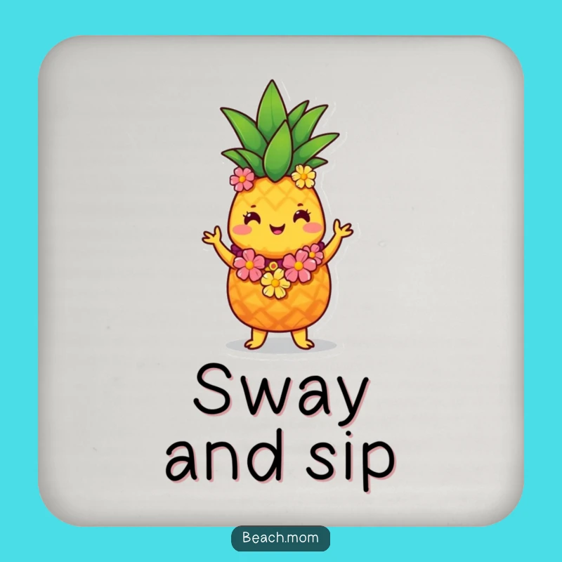 Funny Pineapple Hula Drink Coasters: Tropical Protection with a Cute Character Gift
