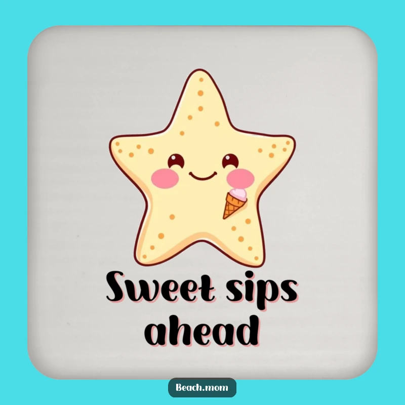 Funny Starfish Ice Cream Coaster Set: Hilarious Treat Protection, Perfect Funny Gift