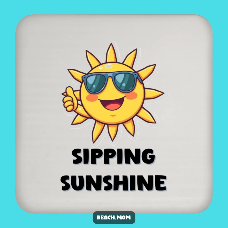 Funny Sun Shades Coasters: Protect Surfaces with Sunny Humor, Gift