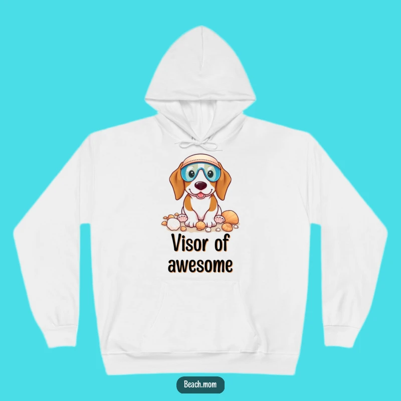 Funny Basset Hound Seashell Hoodie: Cozy Dog Gift for Beach Lovers
