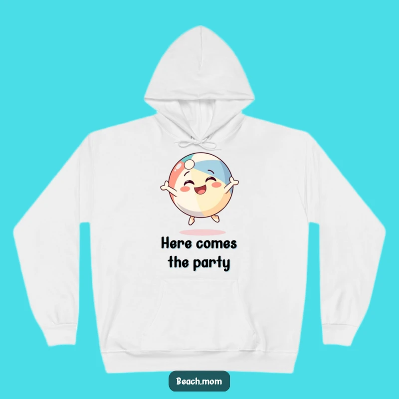 Funny Beach Ball Hoodie: Cozy Joyful Bouncing Character, Gift
