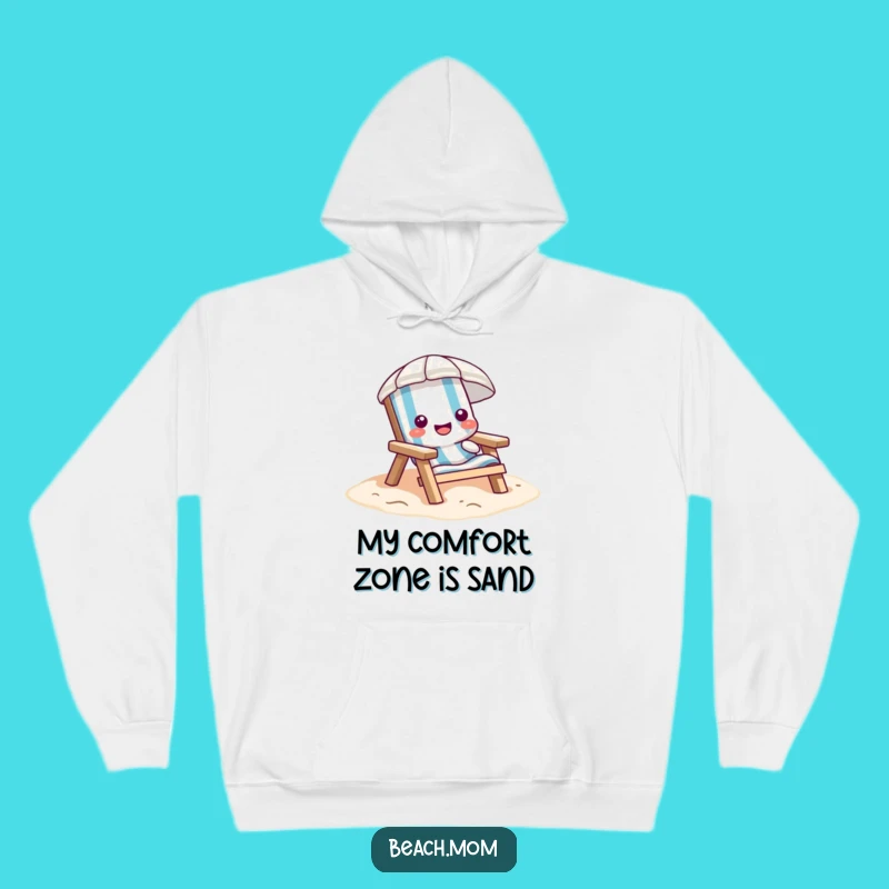 Funny Beach Chair Hoodie - Cozy Cartoon Apparel for Ultimate Relaxation