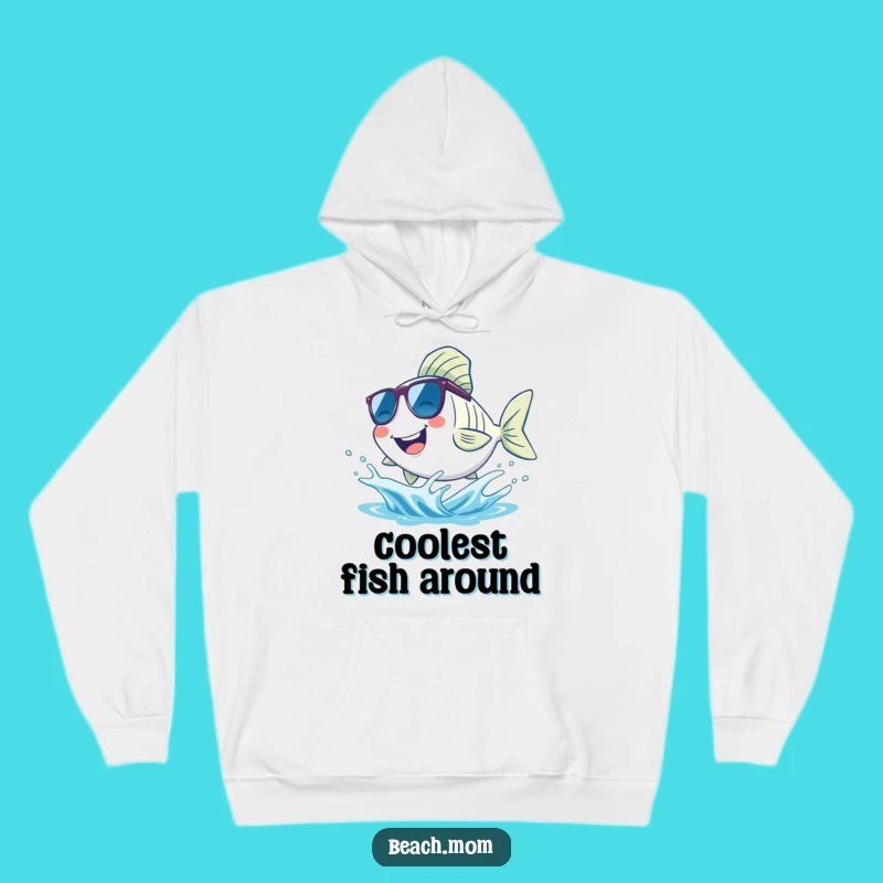 Funny Fish Beach Bum Hoodie: Cozy Cool Vibes and Ocean Humor