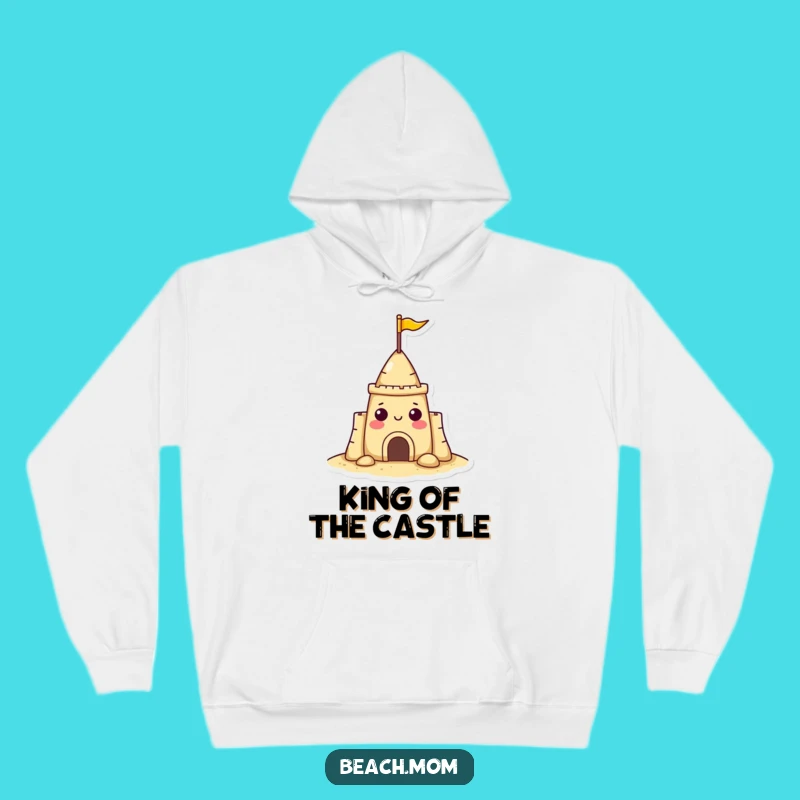 Funny Sandcastle Hoodie: Cozy Cheerful Beach Character, Great Gift