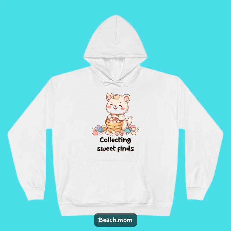 Funny Seashell Collector Animal Hoodie - Cozy Funny Gift for Beach Days