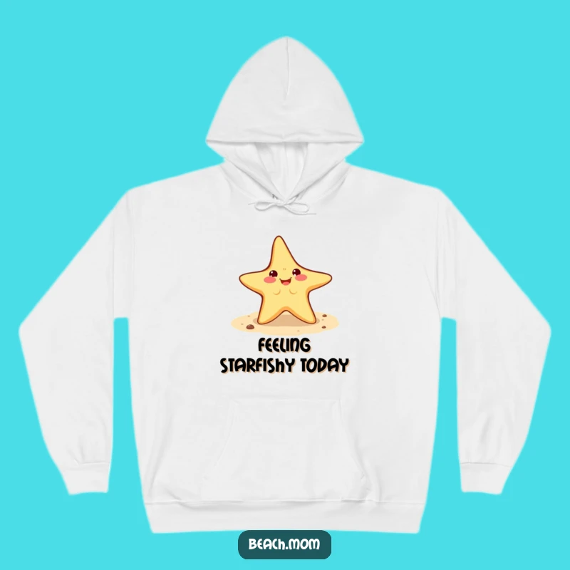 Funny Starfish Cartwheel Hoodie: Cozy Beach Character Funny Gift