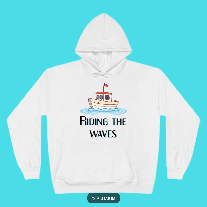 Funny Little Boat Hoodie: Cozy Comfort with a Bobbing Waves Design Gift