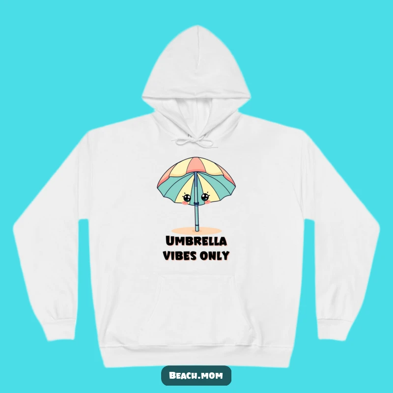 Funny Beach Umbrella Wiggle Hoodie - Cozy Eyes Summer Sweatshirt Gift