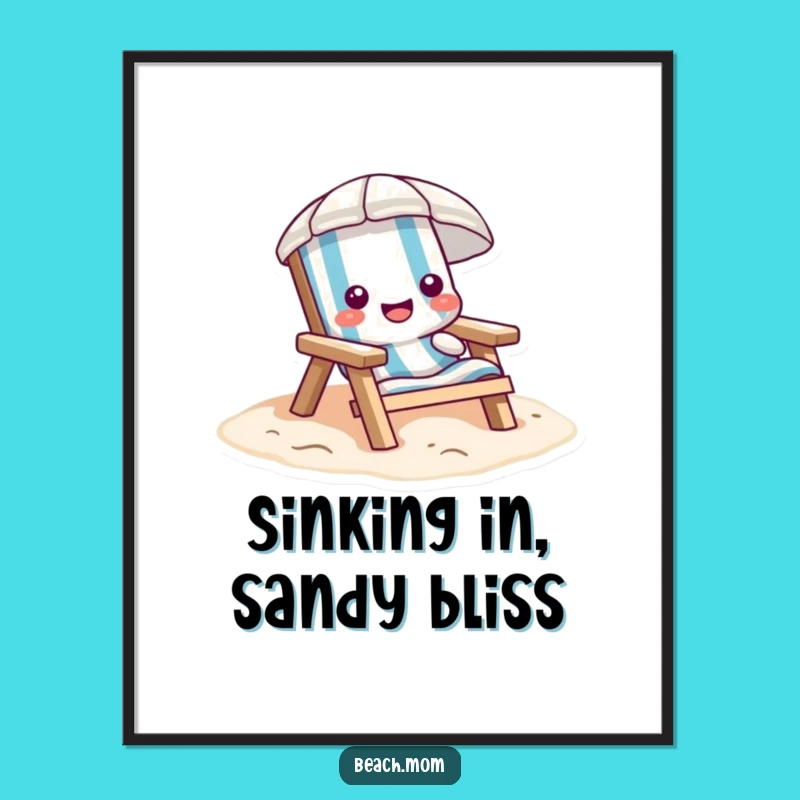 Free Printable Beach Chair Art - Funny Downloadable Relaxed Decor for Cozy Spaces
