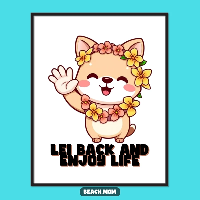 Funny Free Printable Wall Art: Aloha Greeting Animal, Downloadable Decor for a Sunny Vibe!