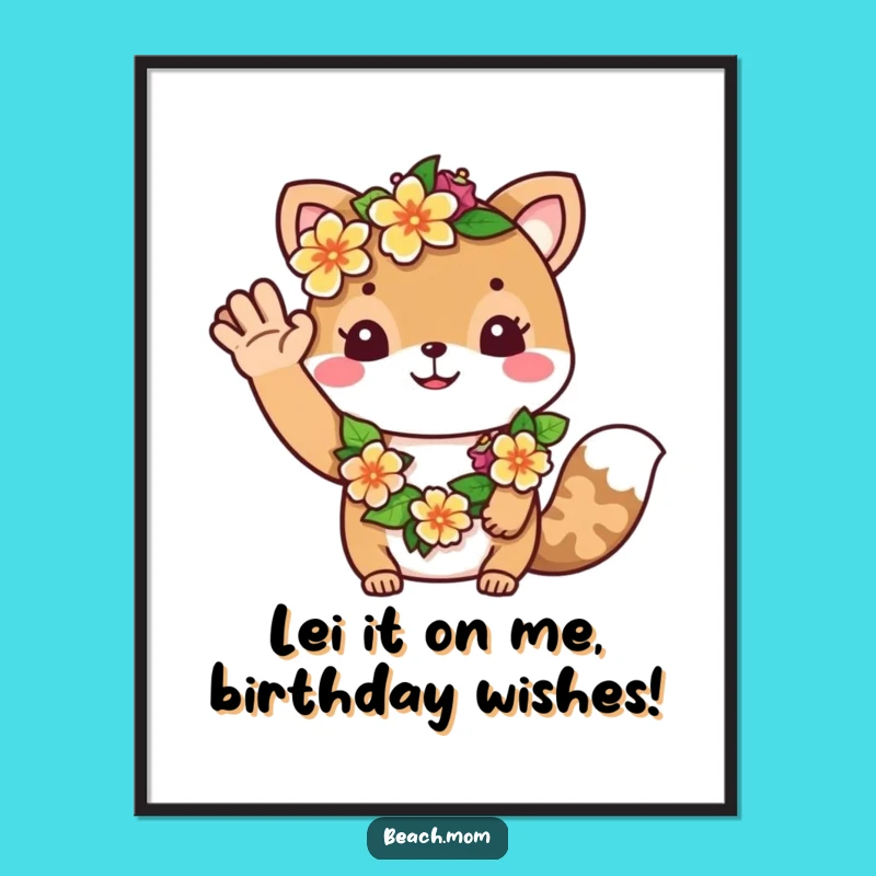 Funny Free Printable Wall Art: Animal's Aloha Vibes - Downloadable Tropical Decor!