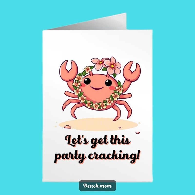 Aloha Birthday! Free Printable Card: Dancing Crab Lei, Fun Downloadable Celebration!