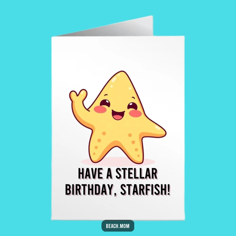 Free Printable Starfish Birthday Card: Waving Hello to Fun DIY Gift