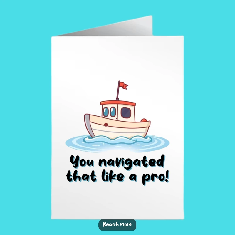 Free Printable Congrats Card: Bobbing Boat Success Downloadable Gift