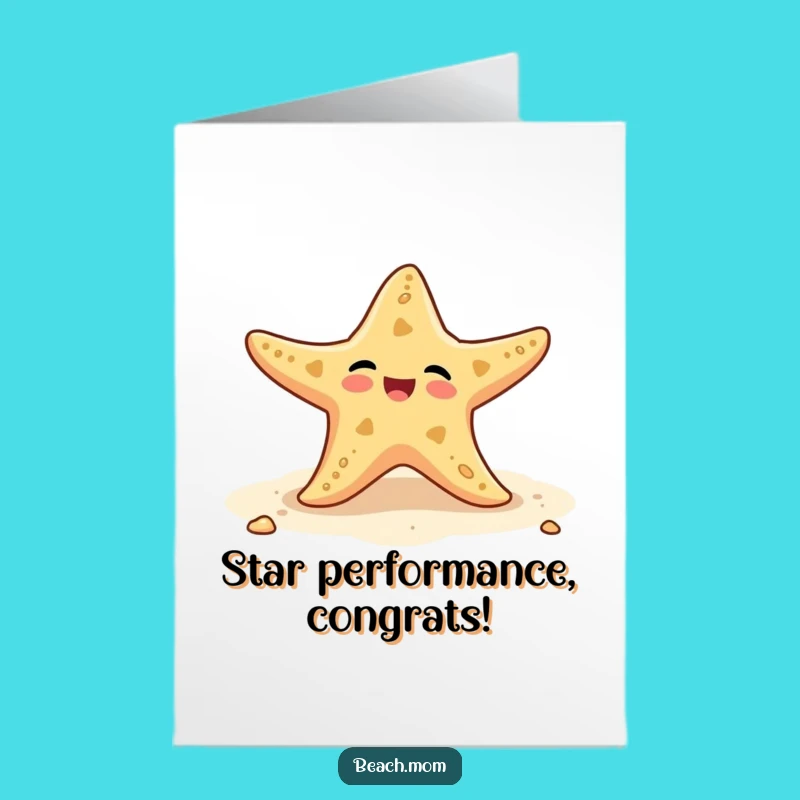 Free Printable Congratulations Card: Starfish Wiggle Celebration - Humorous Downloadable