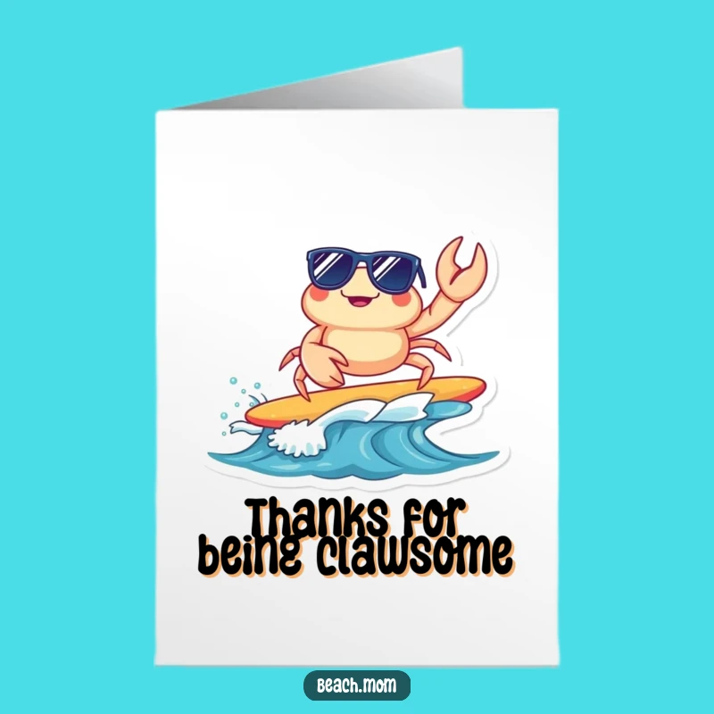 Free Printable Crab Thank You Card: Cool Thanks with this Downloadable