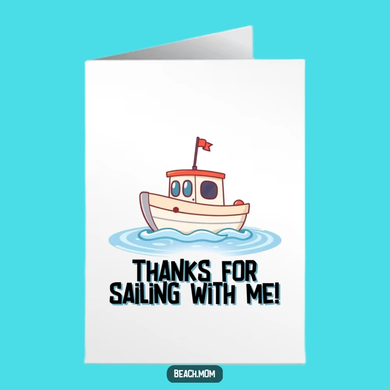 Free Printable Thank You Card: Bobbing Boat Gratitude Downloadable Gift