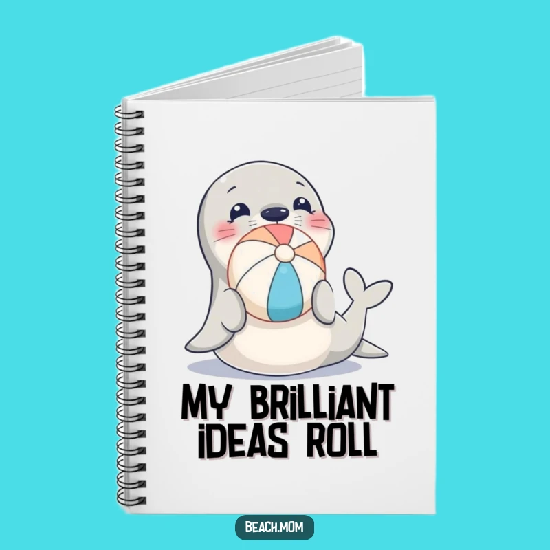 Funny Seal Notebook: Beach Ball Balancing Journal Gift!