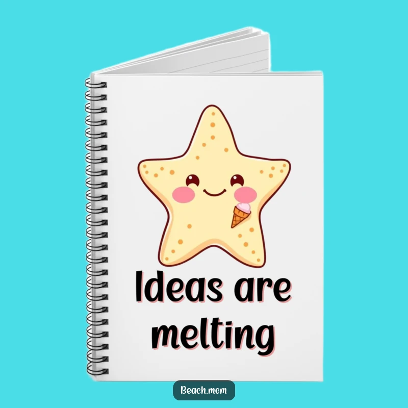 Funny Starfish Ice Cream Notebook: Hilarious Journal for Sweet Ideas, Perfect Funny Gift