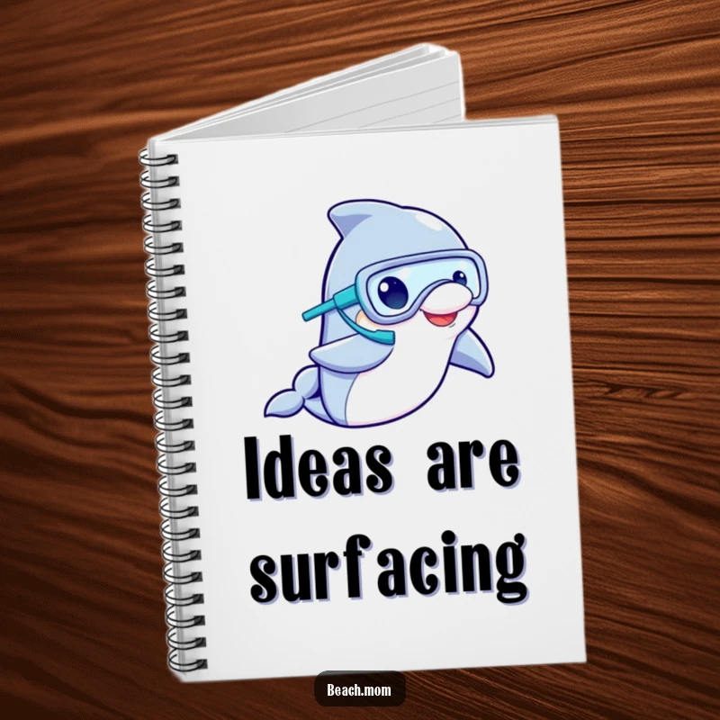 Funny Dolphin Snorkeler Notebook: Lined journal with a dolphin wearing a snorkel mask, perfect for funny ocean-themed notes.