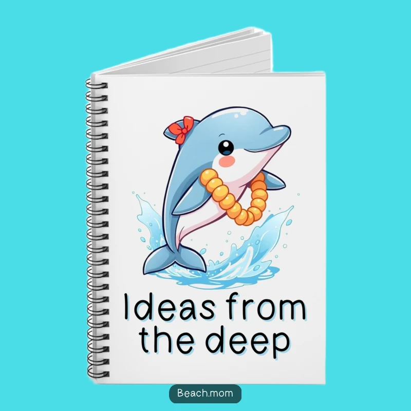 Funny Dolphin Lei Notebook: Jot Down Ideas with Ocean-Inspired Humor