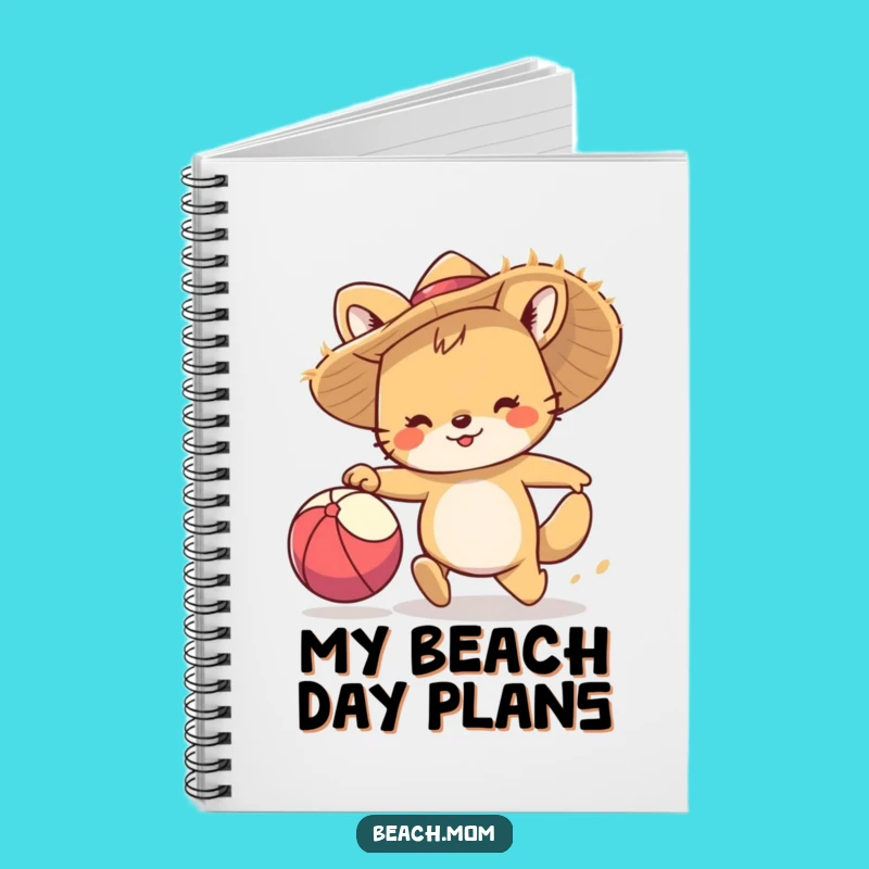 Funny Beach Animal Notebook, Straw Hat Ideas, Perfect Funny Gift for Journaling